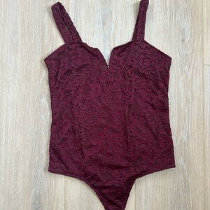 Maroon bodysuit